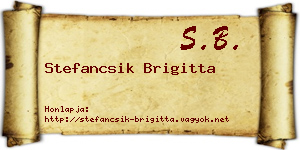 Stefancsik Brigitta névjegykártya