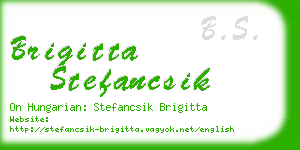 brigitta stefancsik business card